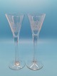 A pair of tall 
shot glasses 
with deer 
Kastrup 
Glasværk Højde 
14.5cmsold 
together.