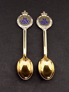 A Michelsen sterling silver 1972 change of throne spoons