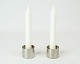 A pair of low 
candlesticks in 
aluminum, 
stamped BRF.
4 x 4.5 cm.