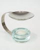Tea light 
holder of glass 
and metal, in 
great used 
condition.
10.5 x 9.5 cm.

