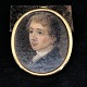 Height 7.8 cm.Width 6.5 cm.Highly detailed miniature portrait of young boy from the early ...