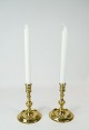 A set of 
Næstved 
candlesticks in 
brass, in great 
vintage 
condition from 
the 1780s.
16 x 11 cm.