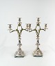 A set of danish 
silvered tall 
candlesticks 
with three 
arms, in great 
used condition 
from the ...