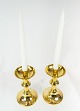 Set of two tall 
candlesticks in 
brass, in great 
used condition 
from the 1920s.
33 x 19.5 cm.