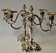 Pair of English 
silver-plated 
candelabra, 
20th century. 
With two arms. 
Decorated with 
flowers. H ...