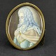 Height 9 cm.Width 7.5 cm.Early miniature portrait of Frederik the 4th of ...