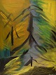 Ivy Lysdal, f 1937. Dansk keramiker og kunstmaler. Akryl på lærred. Abstrakt 
modernistisk maleri. Koloristisk palette. Dateret 2003.
