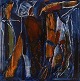 Ivy Lysdal, f 1937. Dansk keramiker og kunstmaler. Olie på lærred. Abstrakt 
modernistisk maleri. Koloristisk palette, dateret 2006.
