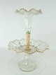 Large glass 
center piece, 
decorated with 
coloured glass 
from Funen's 
Glassworks 
around the ...