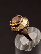 14 carat gold ring size 51-52 with citrine