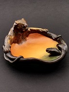 Ipsen's enke dish 24 x 27 cm. with panther and snakes