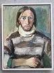 Jon Gislason 
(født 1955):
Portræt af 
mand 1979.
Akryl på 
plade.
Sign.: Jon
Bagpå mærkat 
fra ...