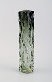 Scandinavian glass art. Mouth blown artificial glass vase in dark and clear 
shades. Studio glass, 1960s / 70s.
