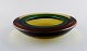Murano bowl in 
mouth-blown art 
glass in amber 
and 
green-yellow 
shades. Italian 
design, ...