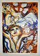 Degett, Karen 
(1954 - 2011) 
Denmark: 
Composition. 
Color 
lithograph. 
Artiste Edition 
71/200. ...