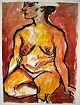 Degett, Karen 
(1954 - 2011) 
Denmark: Model. 
Ink / 
watercolor on 
paper. 
Unsigned. 77 x 
55 ...