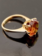 14 carat gold ring size 53 with large citrine