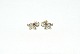 Elegant earrings with studs and 14 carat gold and diamonds