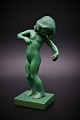 Kai Nielsen 
Venus figure in 
terracotta with 
green glaze 
"Venus 
Glypogos". from 
P.Ibsen, sign. 
...
