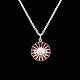 Bernhard Hertz. 
Silver Daisy 
Pendant with 
burgundy 
enamel. 18mm.
Crafted by 
Bernhard Hertz 
/ ...