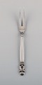 Georg Jensen Acorn roast fork in sterling silver.
