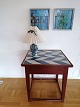 Tile table with blue / white tiles Denmark approx. 1820-1840 Height 74cm plate 70 x 70cm.