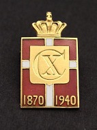 Georg Jensen 14 carat gold royal badge