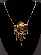 Gold-plated 830 silver filigree pendant