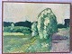 Cai-Ulrich von 
Platen-
Hallermund 
(født 1955):
Skovparti 
1973.
Olie på 
lærred.
Sign.: ...