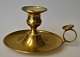Hospital's chamber candlestick in brass, 19th century Denmark. With holder and bowl. Engraved ...