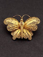 833 gilded silver butterflies brooch