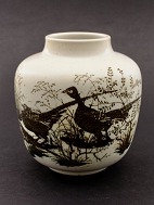 Royal Copenhagen Stoneware vase with motif of pheasants