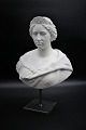 Decorative Swedish 1800s bust from Gustavsberg in biscuit 
by Queen Lovisa. 
H:41cm.