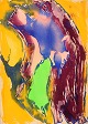Ivy Lysdal, f 1937. Dansk keramiker og kunstmaler. Gouache på karton. Abstrakt 
modernistisk maleri. Koloristisk palette. Dateret 1991.
