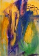 Ivy Lysdal, f 
1937. Dansk 
keramiker og 
kunstmaler. 
Gouache på 
karton. 
Abstrakt 
modernistisk 
...