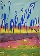 Ivy Lysdal, f 
1937. Dansk 
keramiker og 
kunstmaler. 
Gouache på 
karton. 
Abstrakt 
modernistisk 
...
