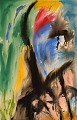 Ivy Lysdal, f 
1937. Dansk 
keramiker og 
kunstmaler. 
Gouache på 
karton. 
Abstrakt 
modernistisk 
...