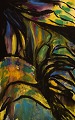 Ivy Lysdal, f 
1937. Dansk 
keramiker og 
kunstmaler. 
Gouache på 
karton. 
Abstrakt 
modernistisk 
...