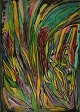 Ivy Lysdal, f 
1937. Dansk 
keramiker og 
kunstmaler. 
Gouache på 
karton. 
Abstrakt 
modernistisk 
...
