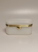 French sugar 
box made of 
opal glass with 
brass mounting 
19.arh. Measure 
Height 8.5cm 
Length 17cm ...