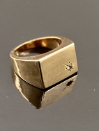 14 carat gold ring size 60 with clear stone