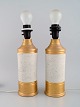 Bitossi for 
Bergboms, 
Sweden. Two 
table lamps in 
glazed 
stoneware. 
Beautiful glaze 
in sand and ...