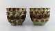 European studio ceramist. Two flower pots in glazed ceramics. 1960s / 70s.
