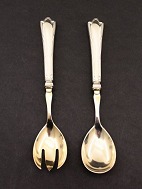 A Michelsen salad set 23 cm. 830 silver