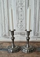 Pair of 1700s 
tin 
candlesticks 
Height 16.5 
cm.