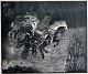 Arnel, Thomas 
(1922 - 2010) 
Denmark: 
Pegasus riding, 
opus 5. 
Etching. Test 
print. Signed. 
Also ...