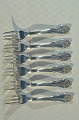 "Rokoko" silver 
cutlery, danish 
silver with 
toweres marks 
830s. By 
Horsens silver, 
...