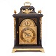 A large black 
laquered George 
III bracket 
clock by 
William Clarke, 
London, circa 
1760
H: 58cm. ...