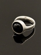Regitze Overgaard for Georg Jensen sphere ring #473   adorned with black agate
