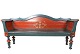 Painted bench in turqouise and red colors, and in great antique condition from the 1860s. H - ...